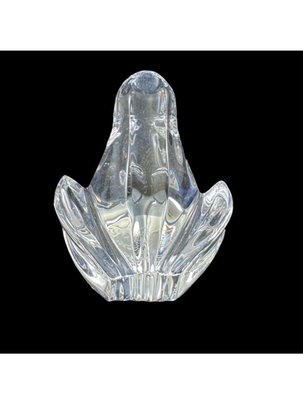 Baccarat France Crystal Frog Toad Figurine Clear Art Glass New in Box - Picture 6 of 8
